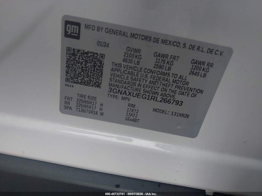 3GNAXUEG1RL266793 2024 CHEVROLET EQUINOX photo no. 9