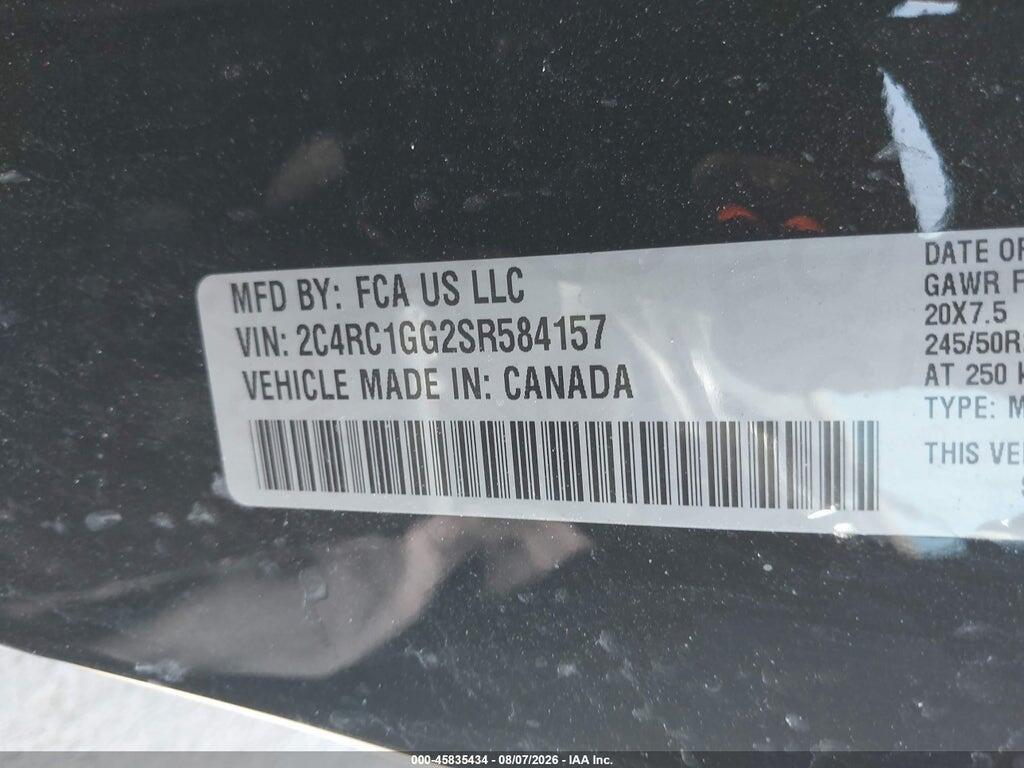 2C4RC1GG2SR584157 2025 CHRYSLER PACIFICA photo no. 9