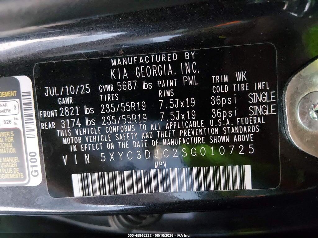 5XYC3DJC2SG010725 2025 KIA EV6 photo no. 9