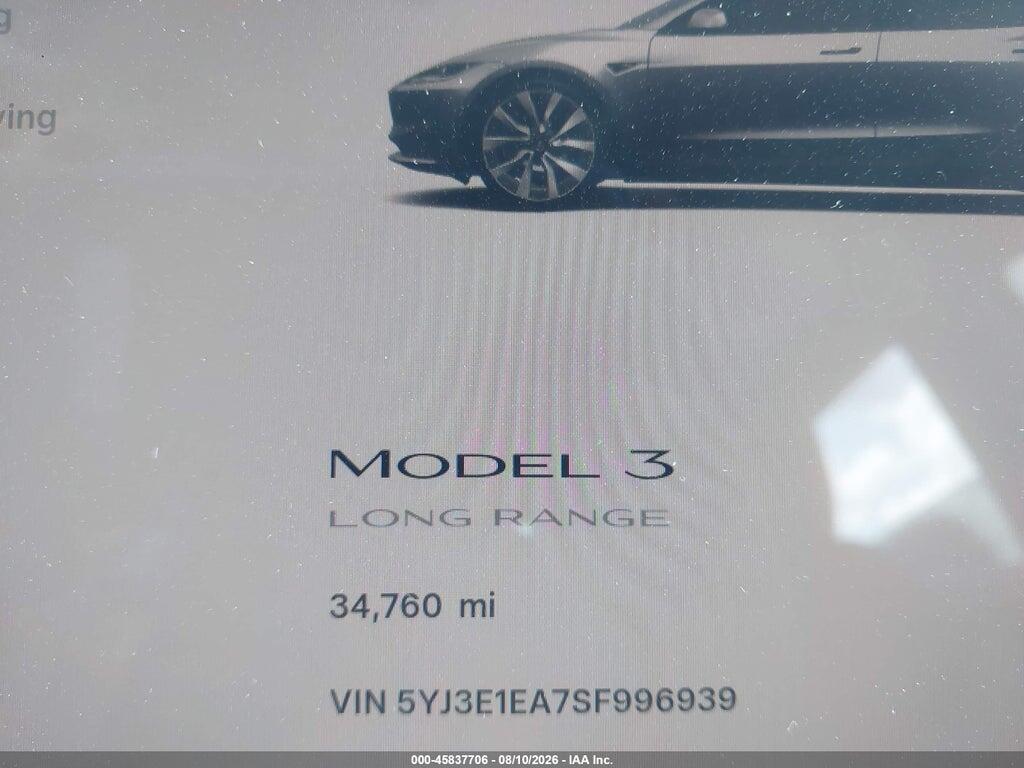 5YJ3E1EA7SF996939 2025 TESLA MODEL 3 photo no. 7
