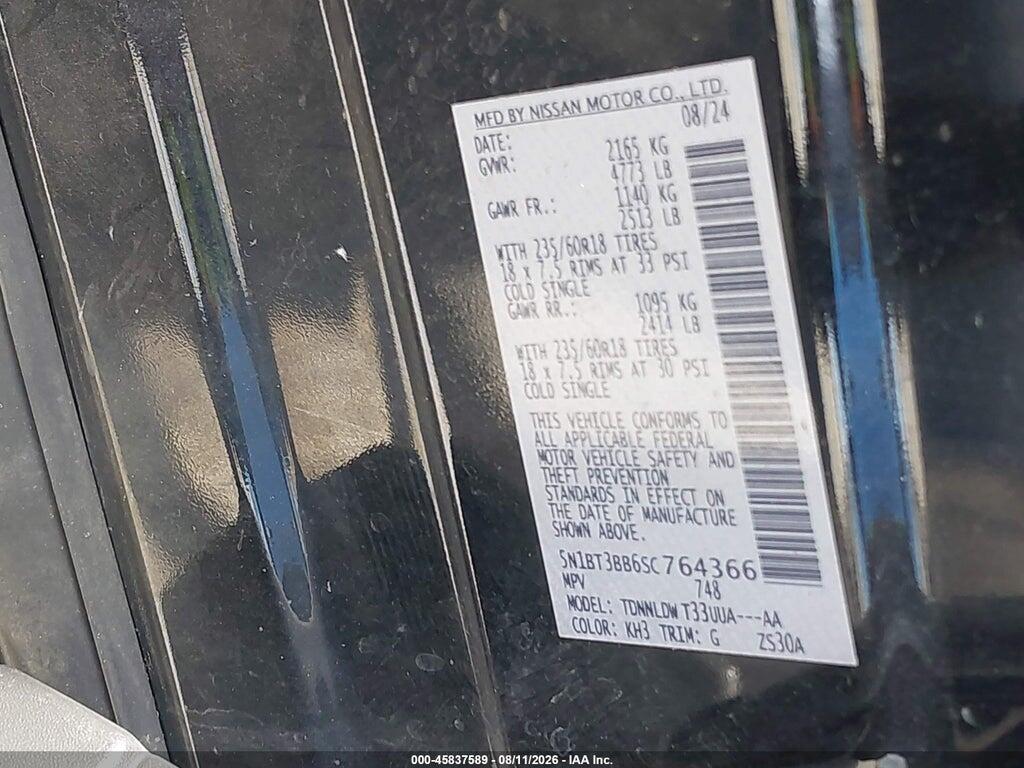 5N1BT3BB6SC764366 2025 NISSAN ROGUE photo no. 9