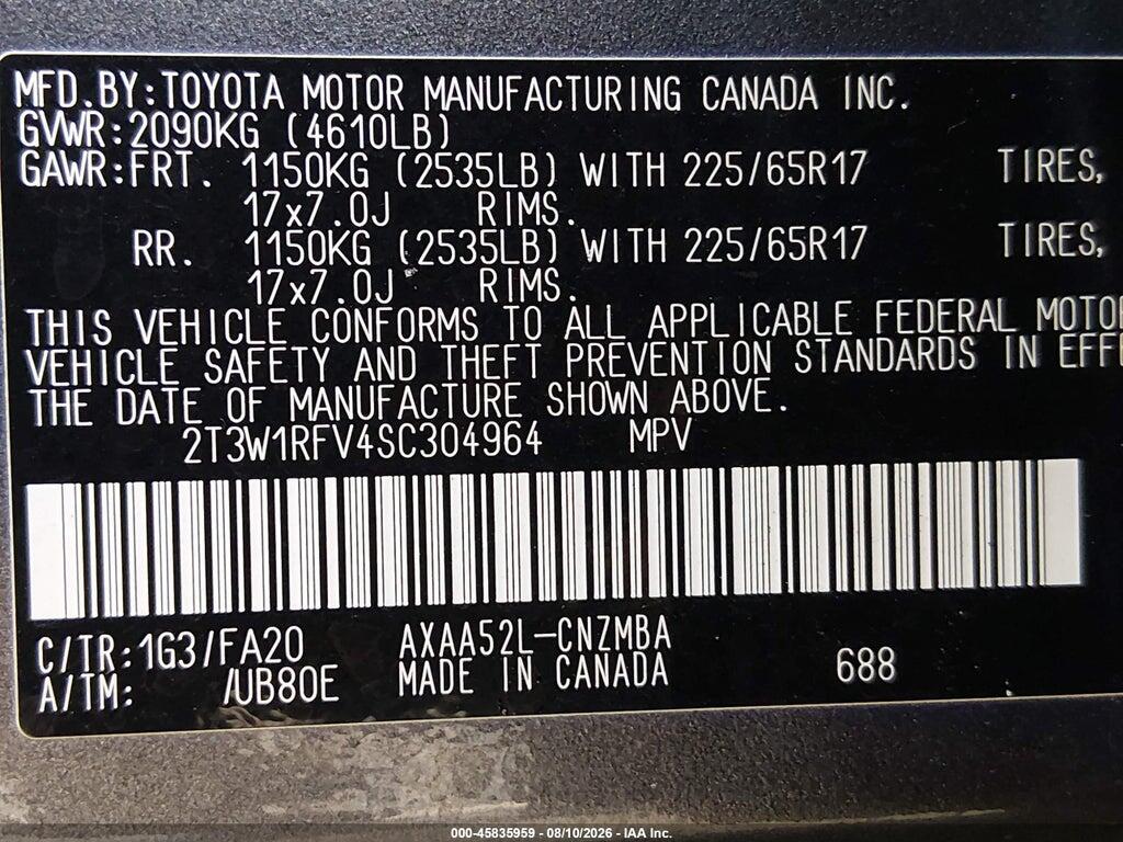 2T3W1RFV4SC304964 2025 TOYOTA RAV4 photo no. 9