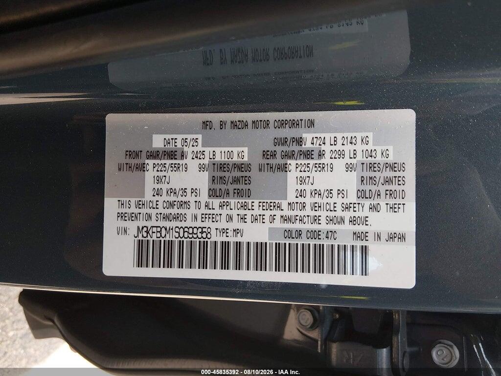 JM3KFBCM1S0699358 2025 MAZDA CX-5 photo no. 9