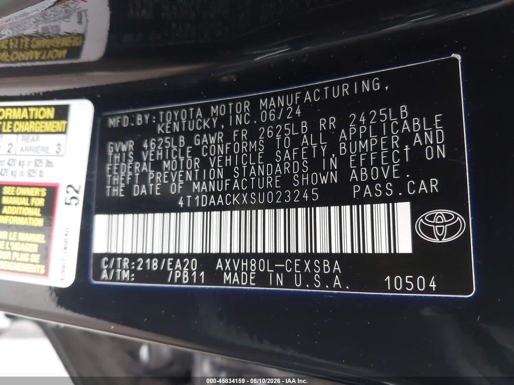 4T1DAACKXSU023245 2025 TOYOTA CAMRY photo no. 9