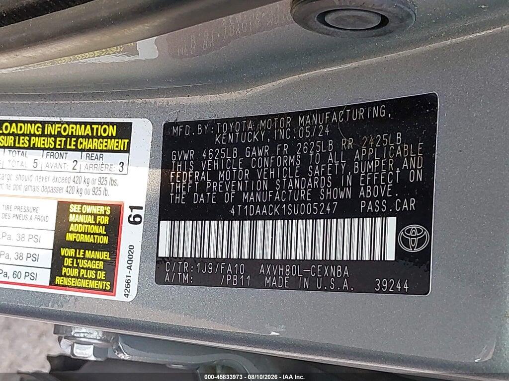 4T1DAACK1SU005247 2025 TOYOTA CAMRY photo no. 9