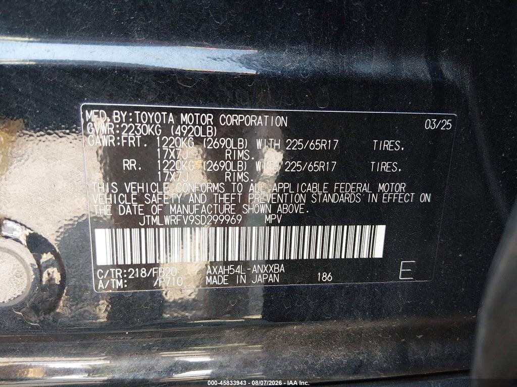 JTMLWRFV9SD299969 2025 TOYOTA RAV4 HYBRID photo no. 9