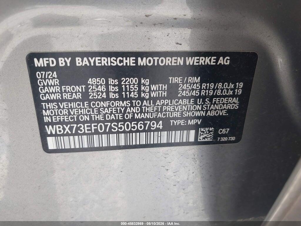 WBX73EF07S5056794 2025 BMW X1 photo no. 9