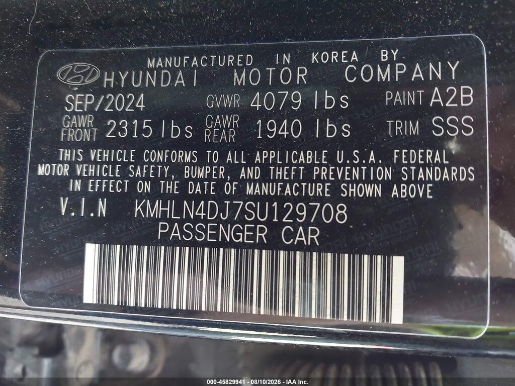 KMHLN4DJ7SU129708 2025 HYUNDAI ELANTRA HYBRID photo no. 9