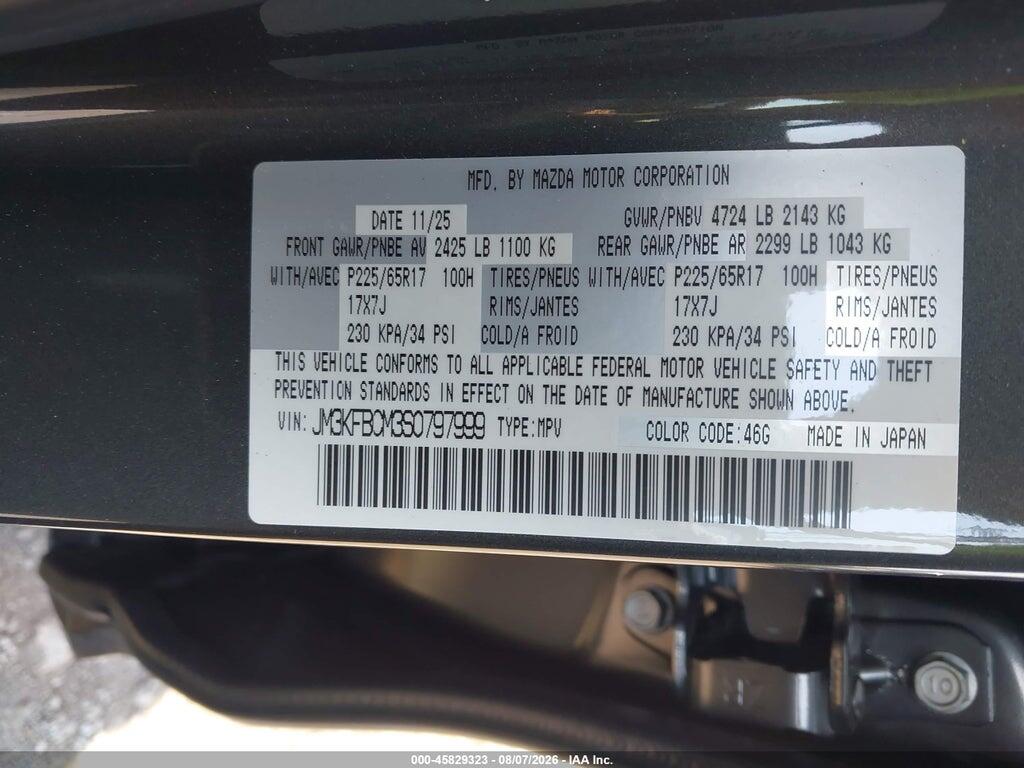 JM3KFBCM3S0797999 2025 MAZDA CX-5 photo no. 9