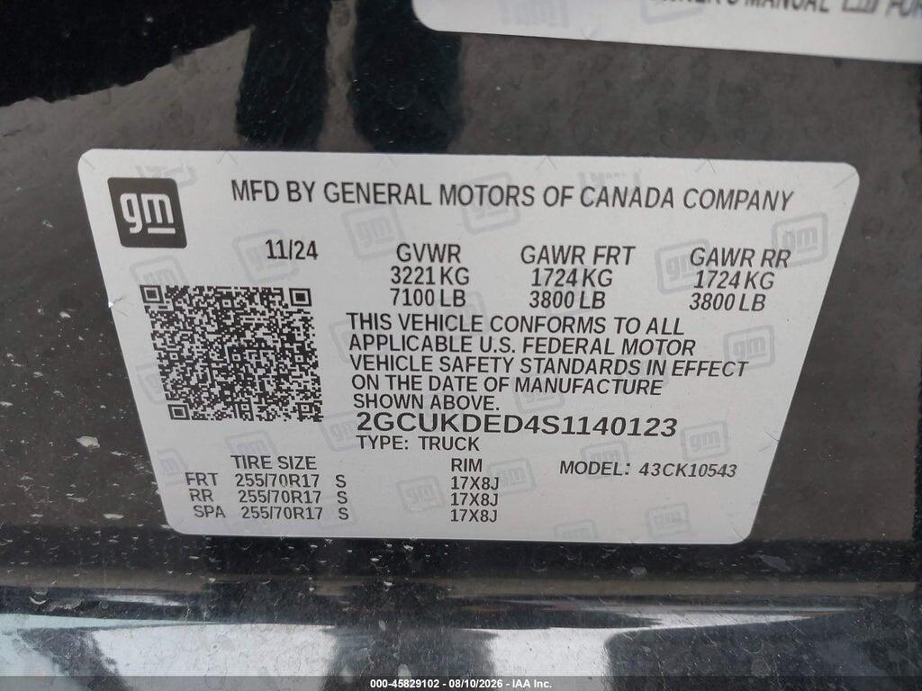 2GCUKDED4S1140123 2025 CHEVROLET SILVERADO 1500 photo no. 9