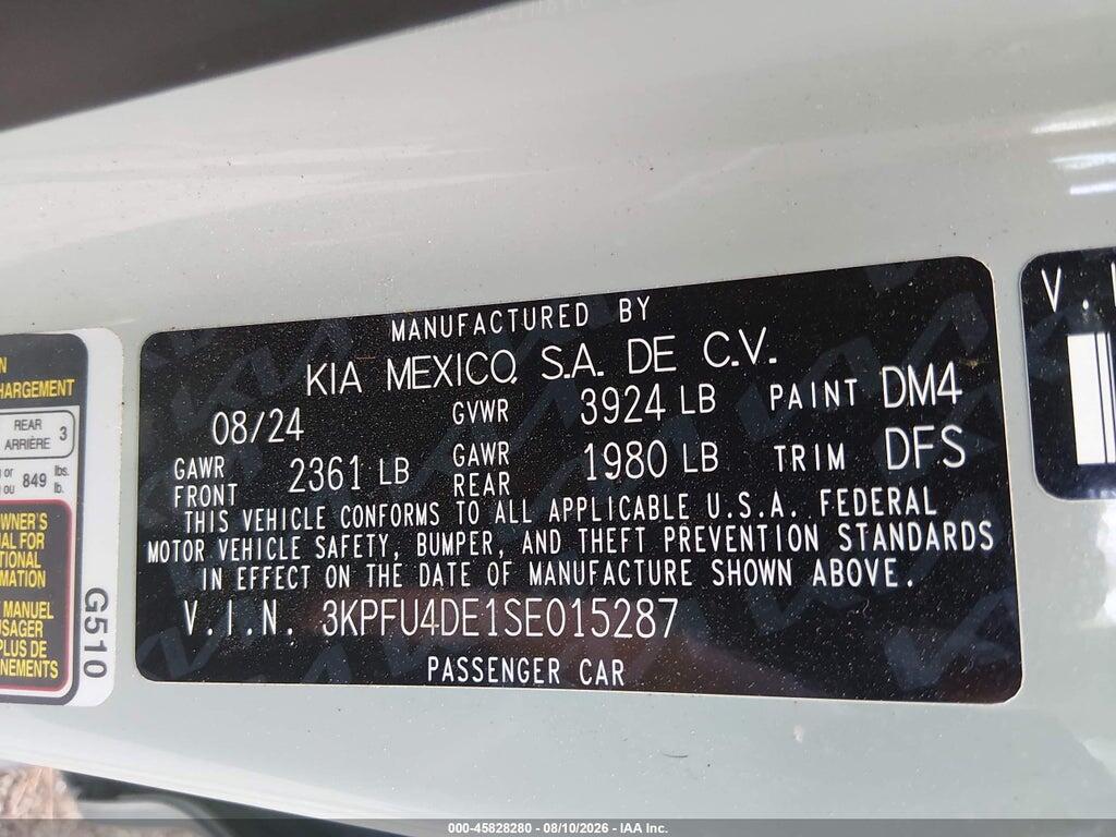 3KPFU4DE1SE015287 2025 KIA K4 photo no. 9