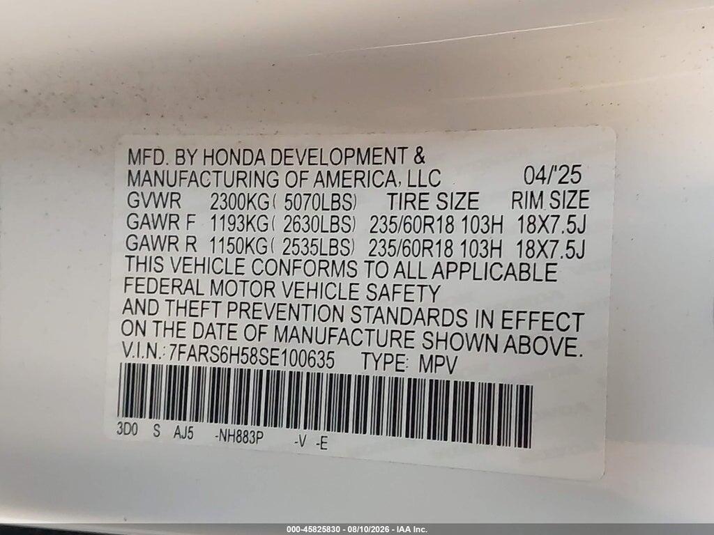7FARS6H58SE100635 2025 HONDA CR-V HYBRID photo no. 9