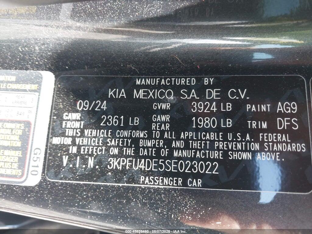 3KPFU4DE5SE023022 2025 KIA K4 photo no. 9