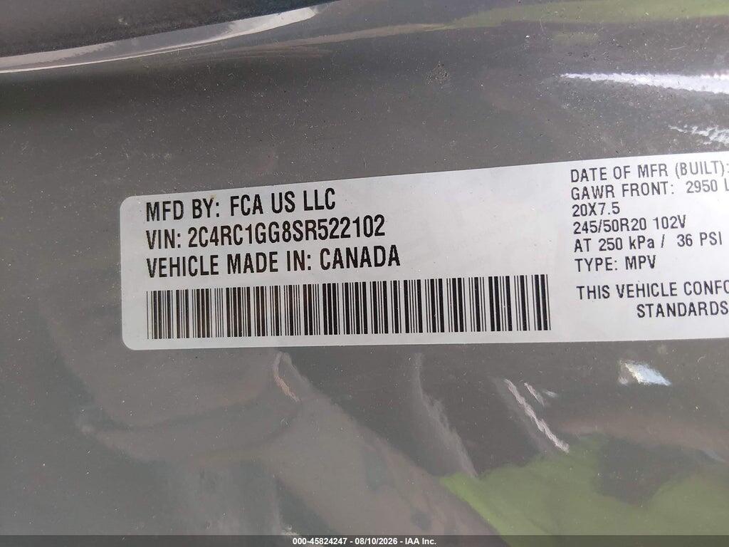 2C4RC1GG8SR522102 2025 CHRYSLER PACIFICA photo no. 9