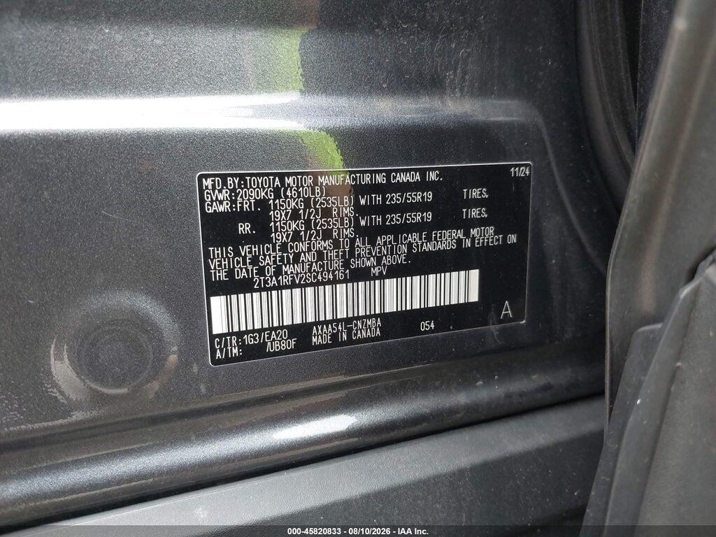 2T3A1RFV2SC494161 2025 TOYOTA RAV4 photo no. 9