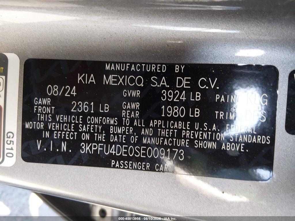 3KPFU4DE0SE009173 2025 KIA K4 photo no. 9