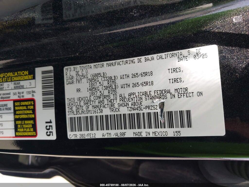 3TMLB5JN1SM116130 2025 TOYOTA TACOMA photo no. 9