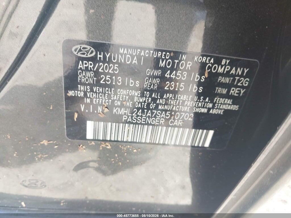 KMHL24JA7SA510702 2025 HYUNDAI SONATA photo no. 9