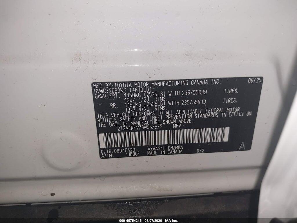 2T3A1RFV7SW557575 2025 TOYOTA RAV4 photo no. 9