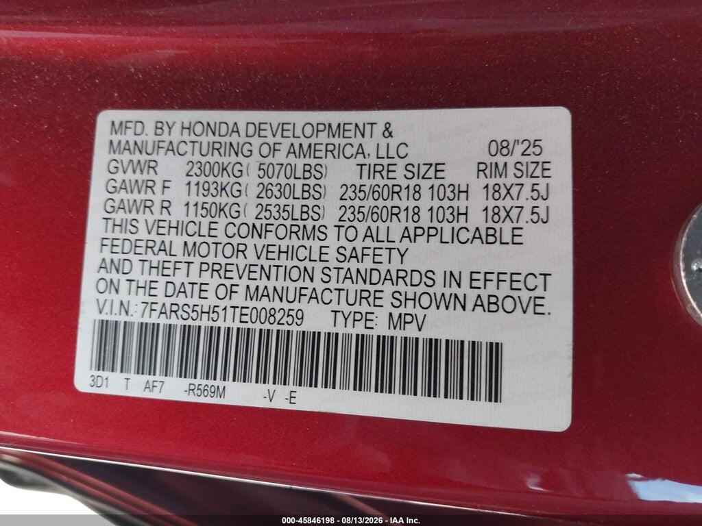 7FARS5H51TE008259 2026 HONDA CR-V HYBRID photo no. 9