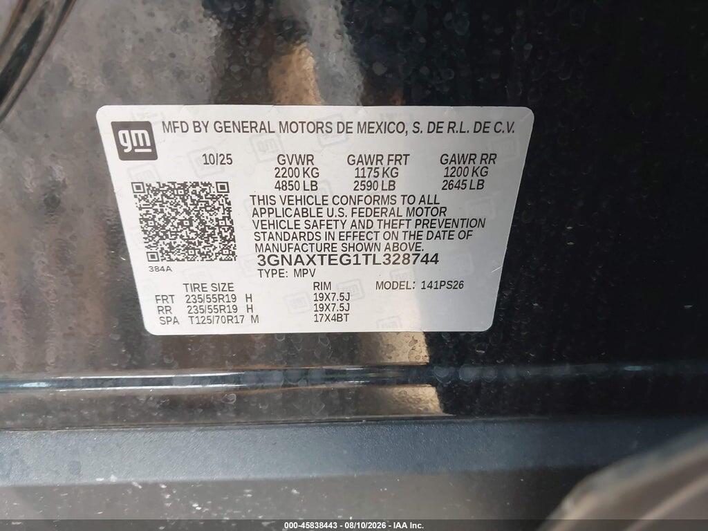 3GNAXTEG1TL328744 2026 CHEVROLET EQUINOX photo no. 9