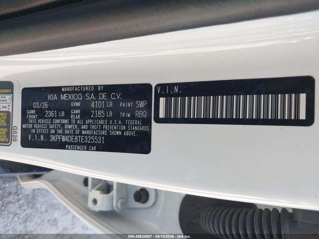 3KPFW4DE8TE325531 2026 KIA K4 photo no. 9