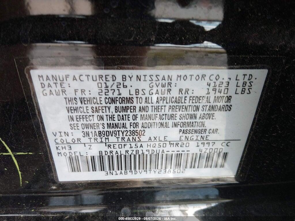 3N1AB9DV9TY238502 2026 NISSAN SENTRA photo no. 9