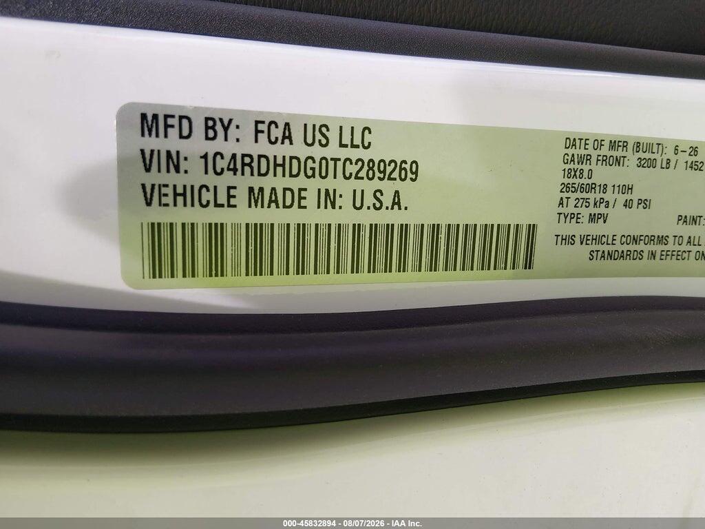 1C4RDHDG0TC289269 2026 DODGE DURANGO photo no. 9