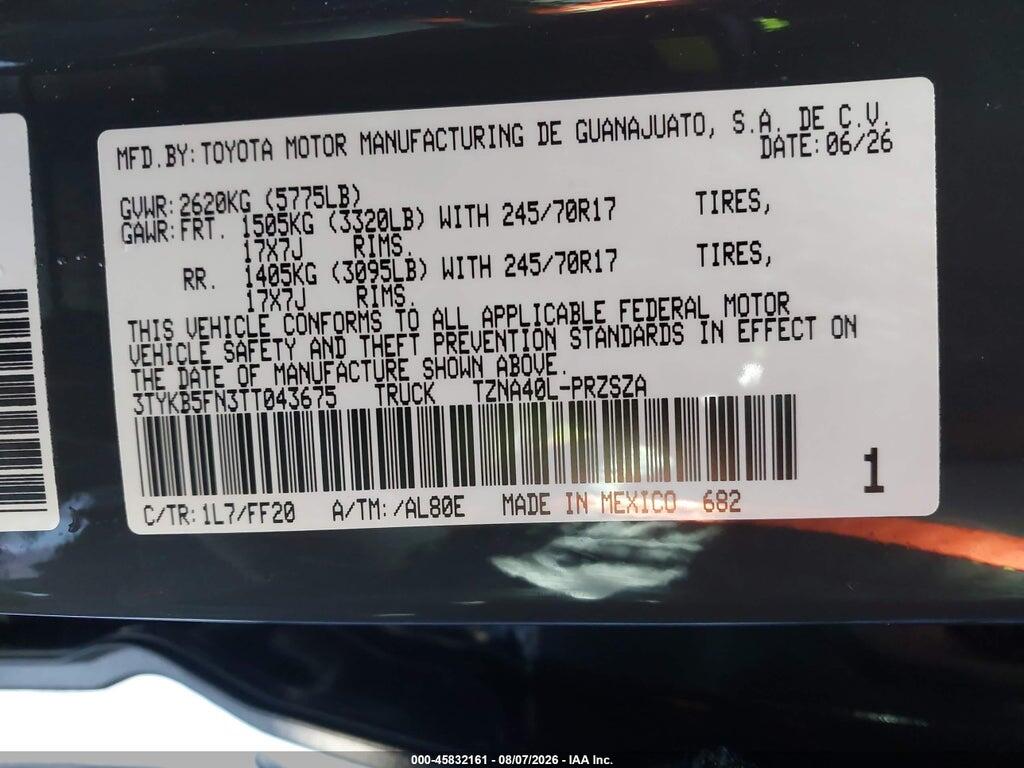 3TYKB5FN3TT043675 2026 TOYOTA TACOMA photo no. 9