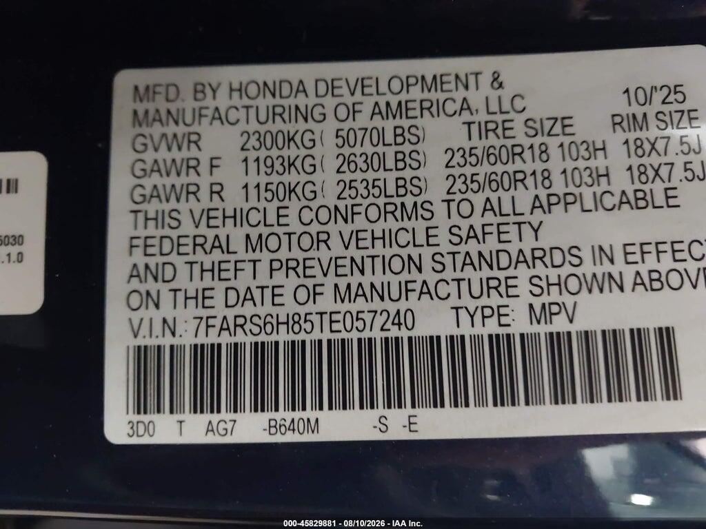 7FARS6H85TE057240 2026 HONDA CR-V HYBRID photo no. 9