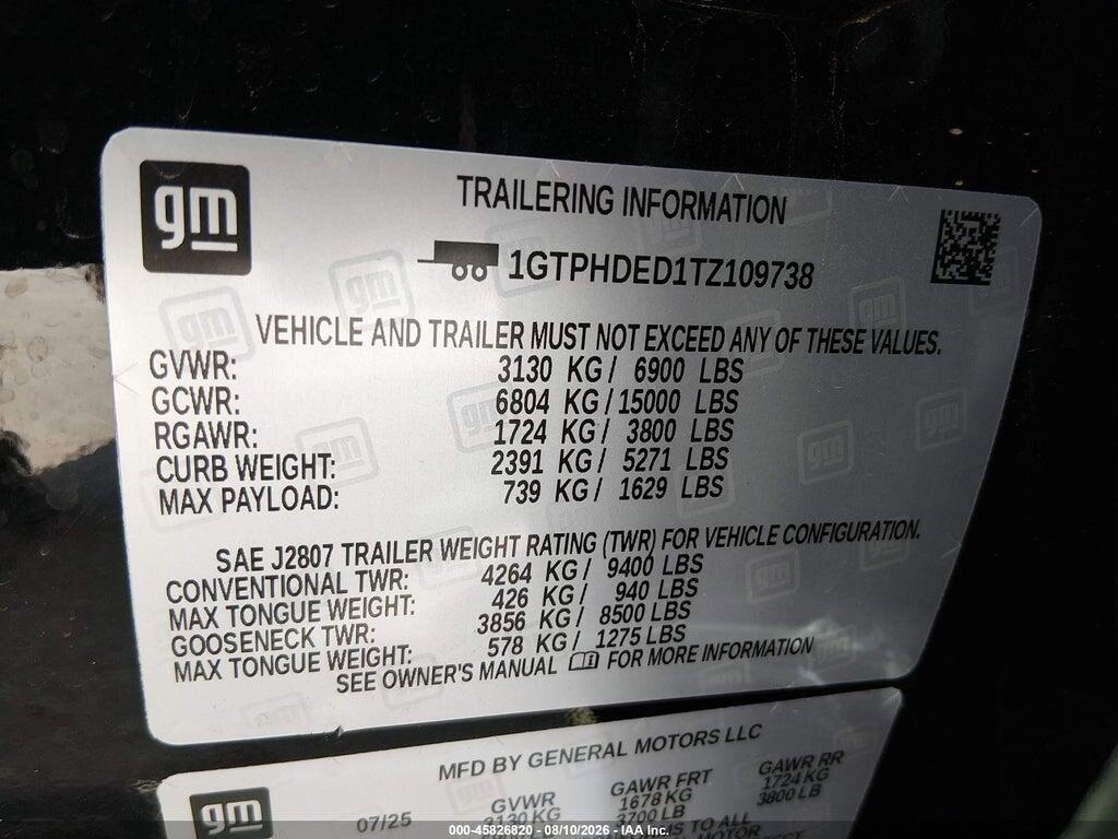 1GTPHDED1TZ109738 2026 GMC SIERRA 1500 photo no. 9