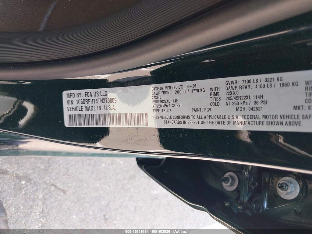 1C6SRFHT4TN379809 2026 RAM 1500 photo no. 9
