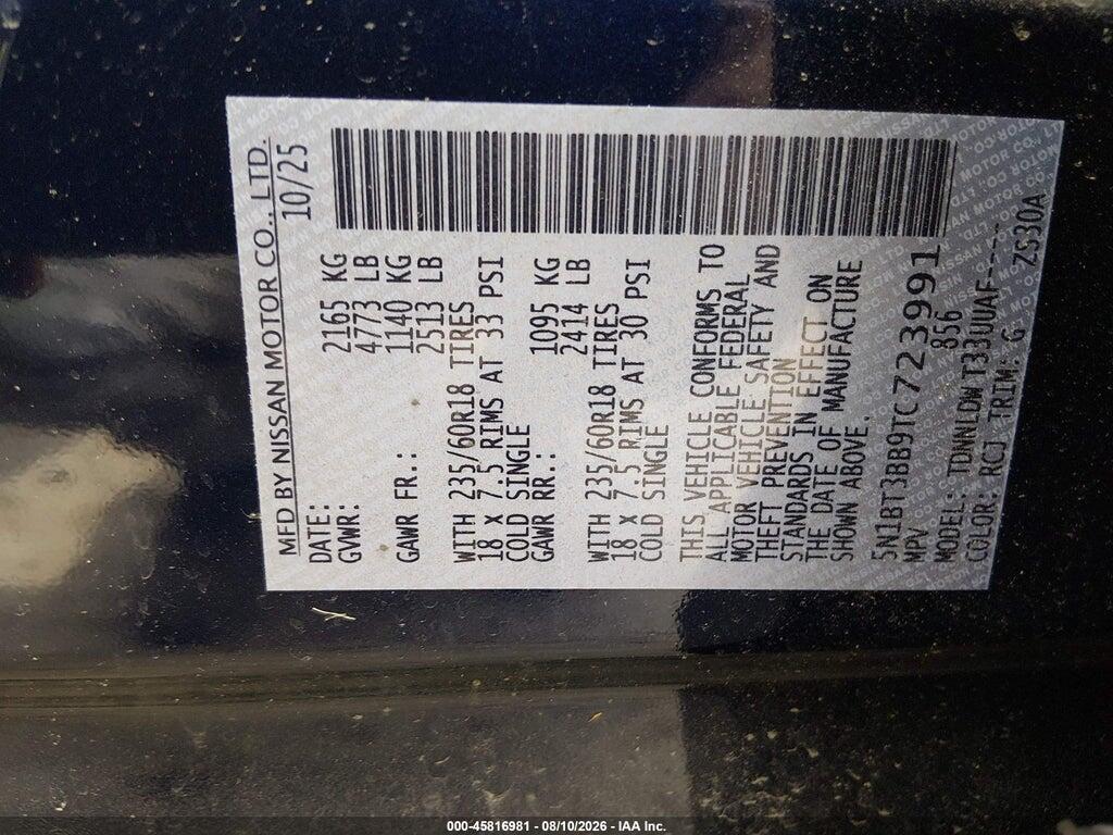 5N1BT3BB9TC723991 2026 NISSAN ROGUE photo no. 9