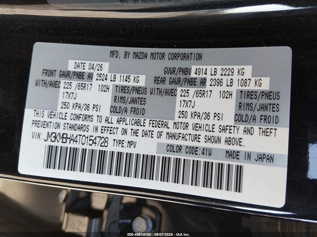JM3KMBHA4T0154728 2026 MAZDA CX-5 photo no. 9