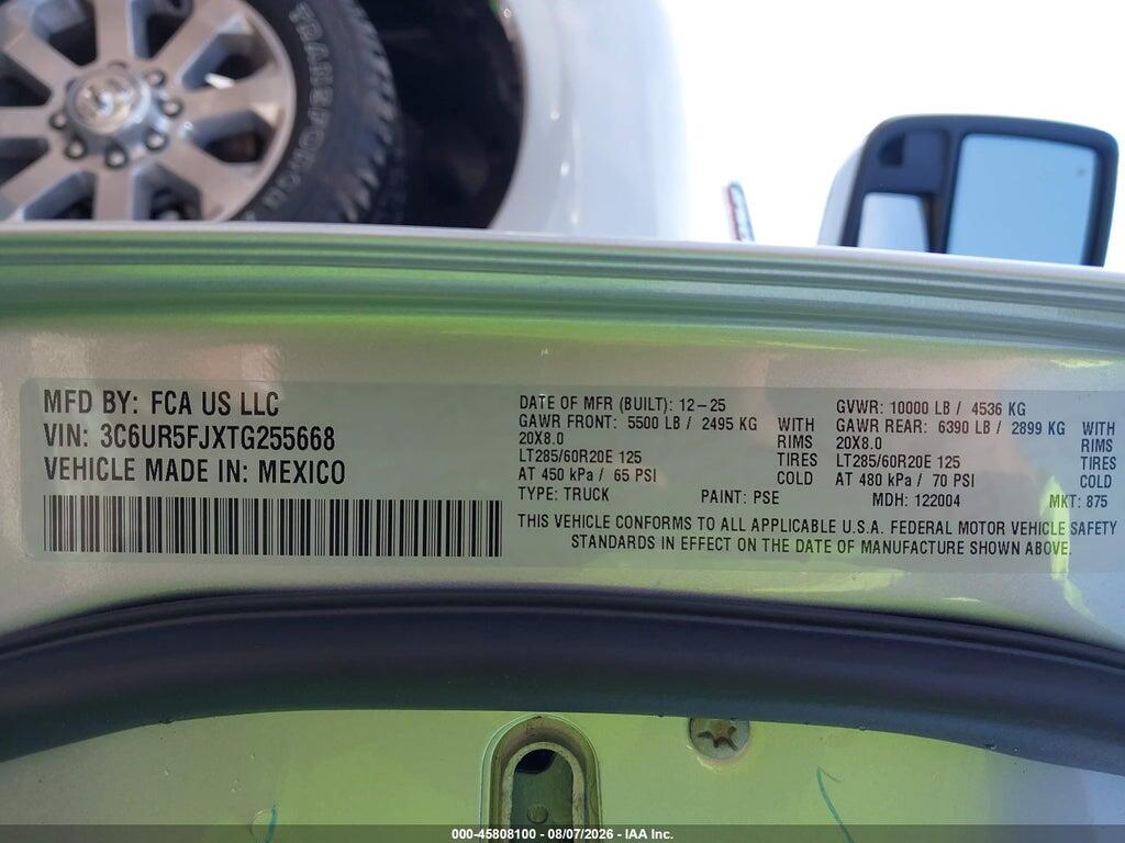 3C6UR5FJXTG255668 2026 RAM 2500 photo no. 9