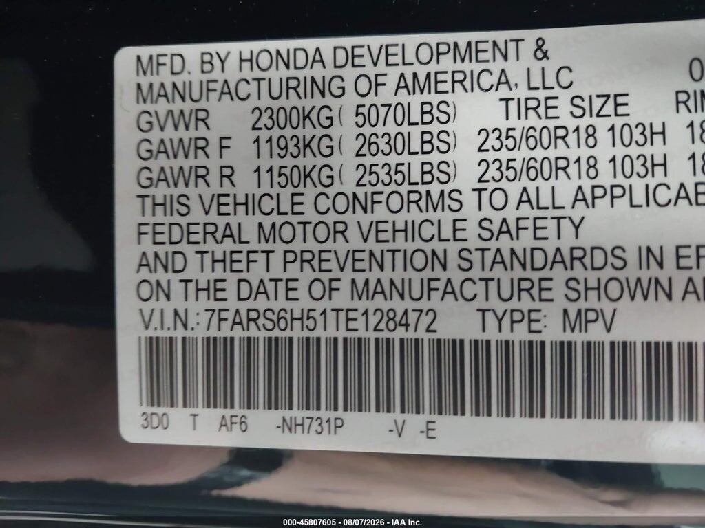 7FARS6H51TE128472 2026 HONDA CR-V HYBRID photo no. 9