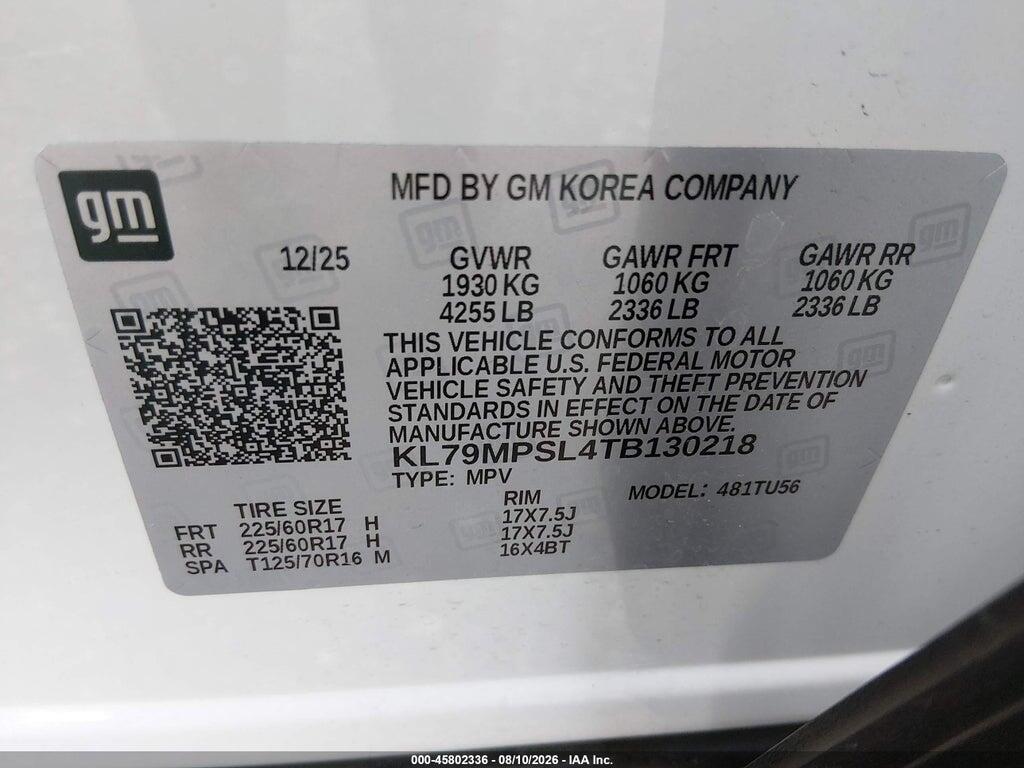 KL79MPSL4TB130218 2026 CHEVROLET TRAILBLAZER photo no. 9