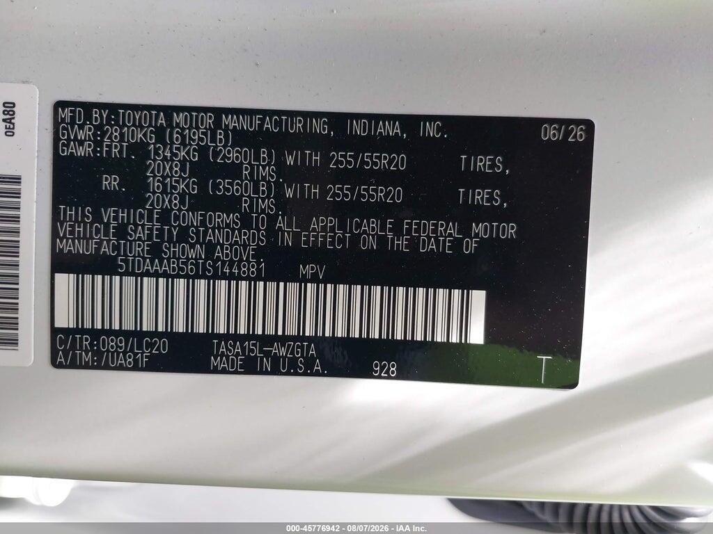 5TDAAAB56TS144881 2026 TOYOTA GRAND HIGHLANDER photo no. 9