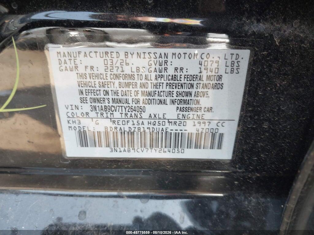3N1AB9CV7TY264050 2026 NISSAN SENTRA photo no. 9