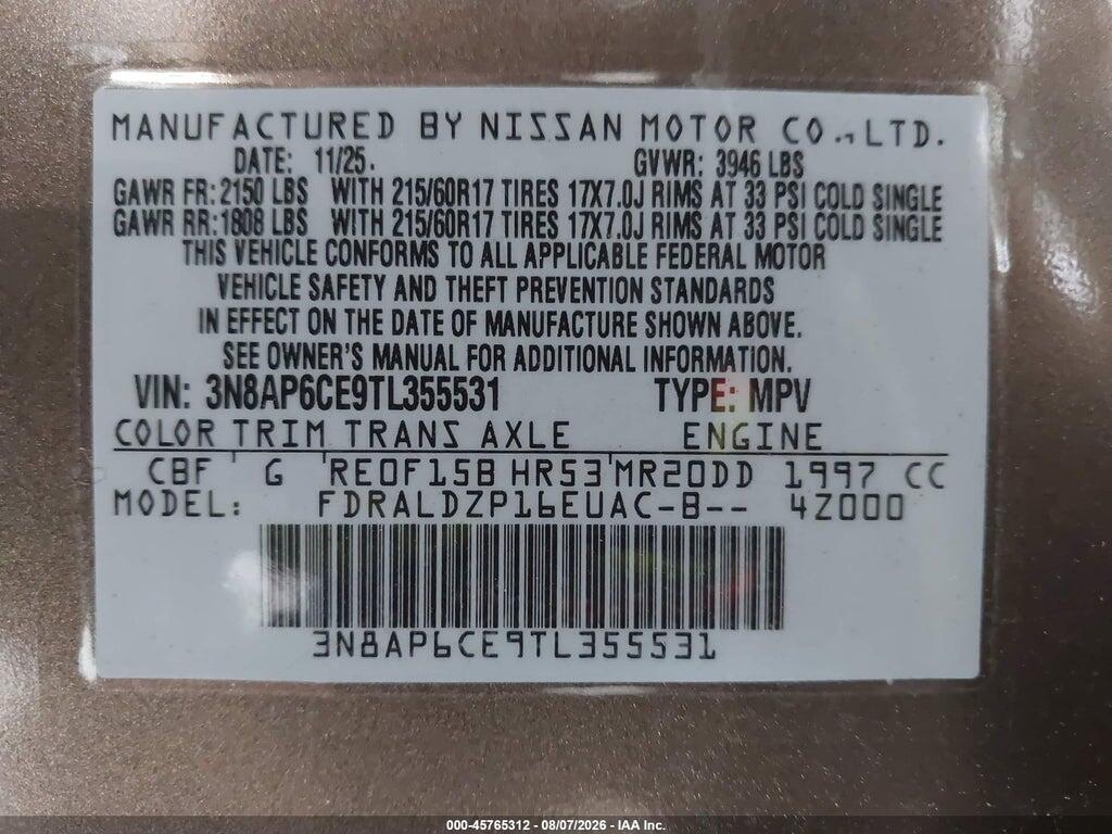 3N8AP6CE9TL355531 2026 NISSAN KICKS photo no. 9