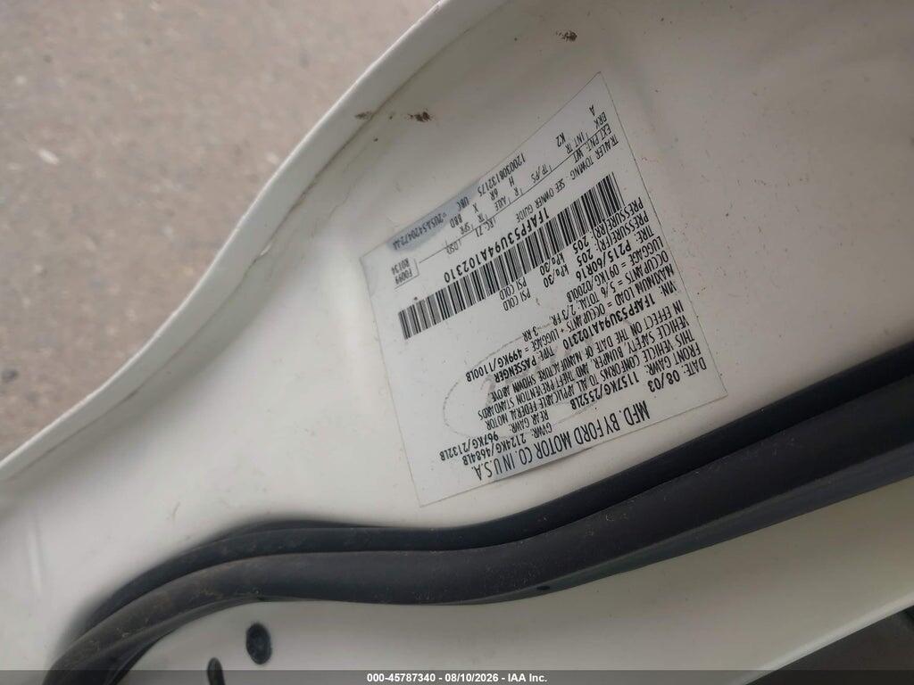 1FAFP53U94A102310 2004 FORD TAURUS photo no. 9