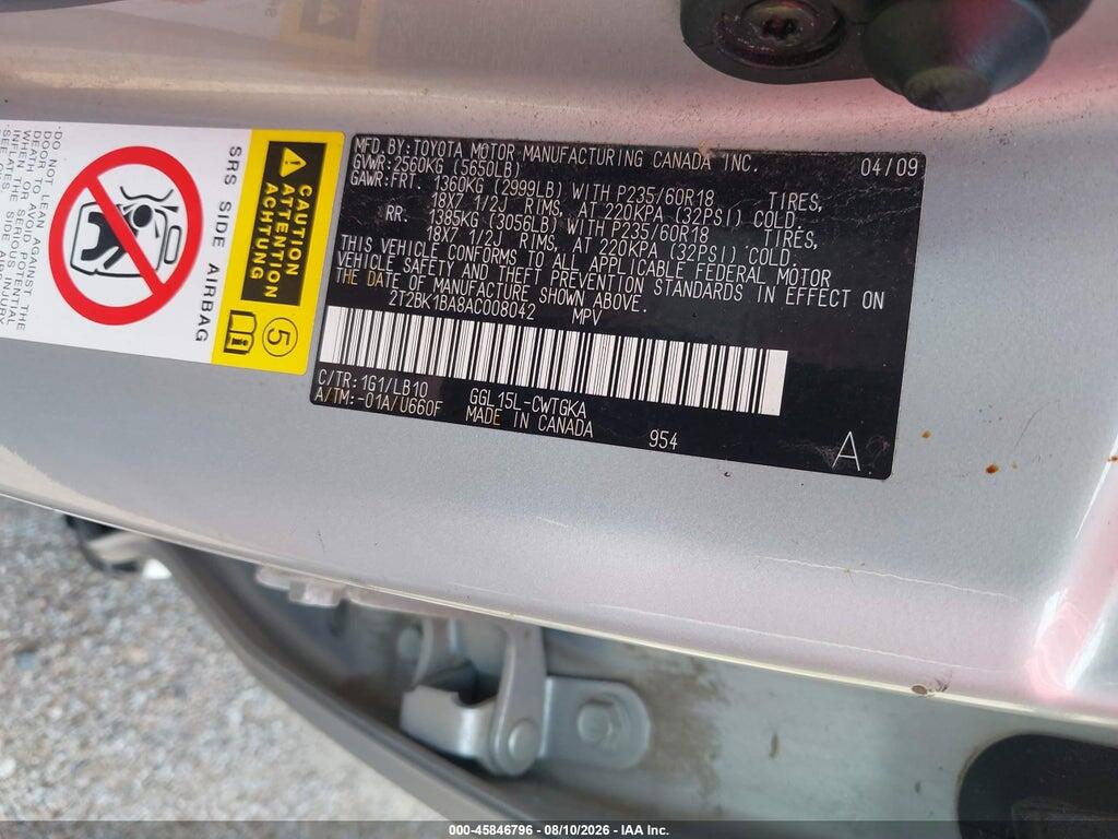2T2BK1BA8AC008042 2010 LEXUS RX 350 photo no. 9