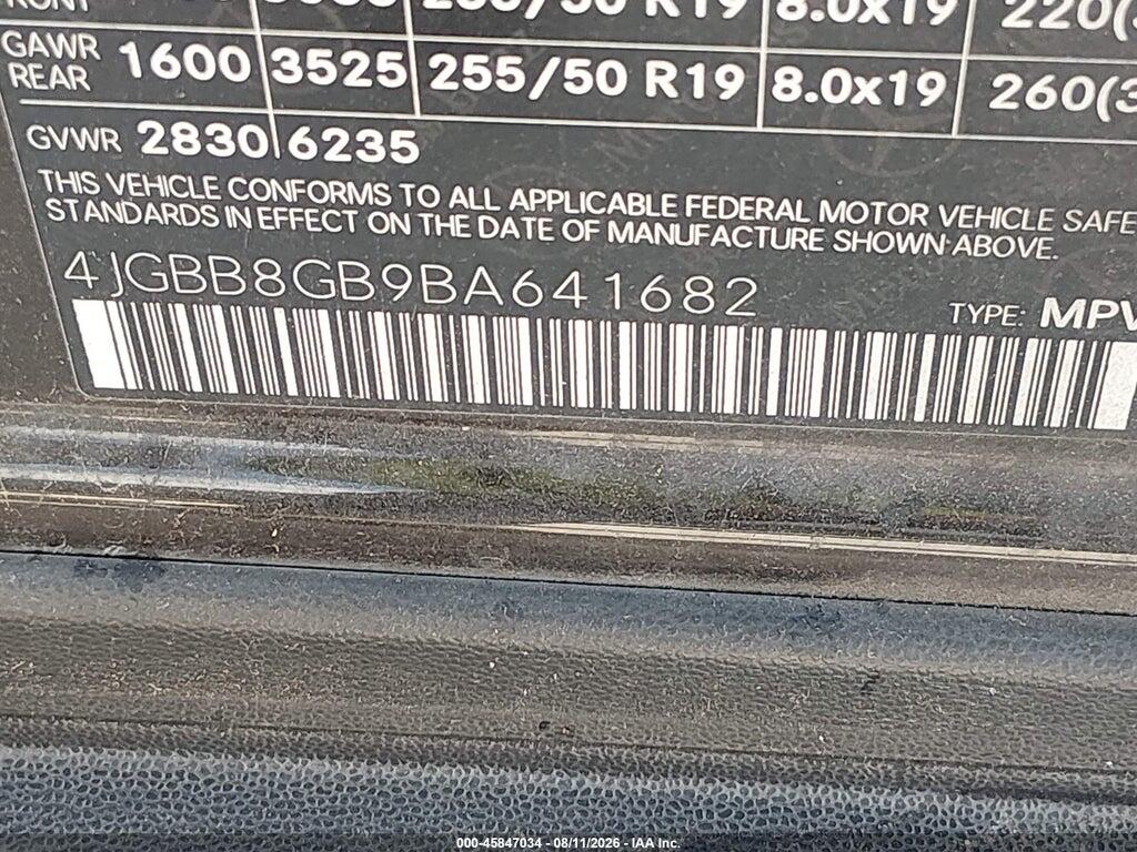 4JGBB8GB9BA641682 2011 MERCEDES-BENZ ML 350 photo no. 9