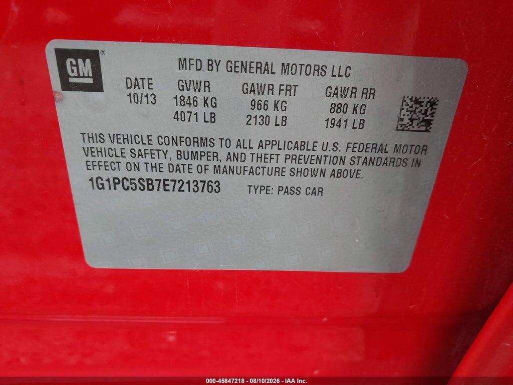 1G1PC5SB7E7213763 2014 CHEVROLET CRUZE photo no. 9