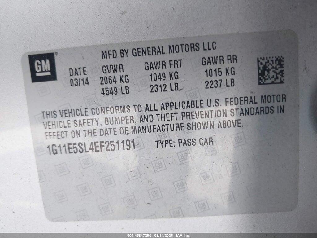1G11E5SL4EF251191 2014 CHEVROLET MALIBU photo no. 9