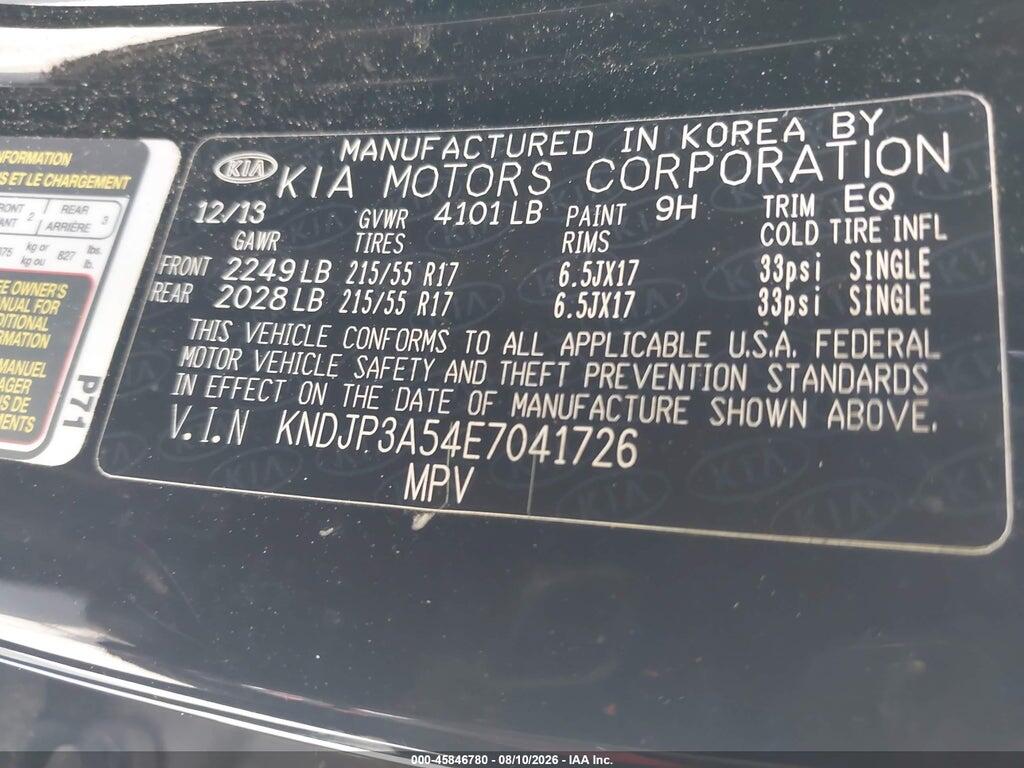 KNDJP3A54E7041726 2014 KIA SOUL photo no. 9