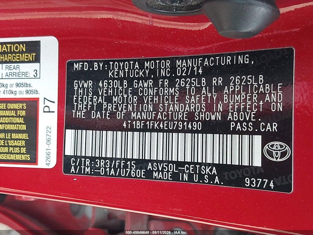 4T1BF1FK4EU791490 2014 TOYOTA CAMRY photo no. 9