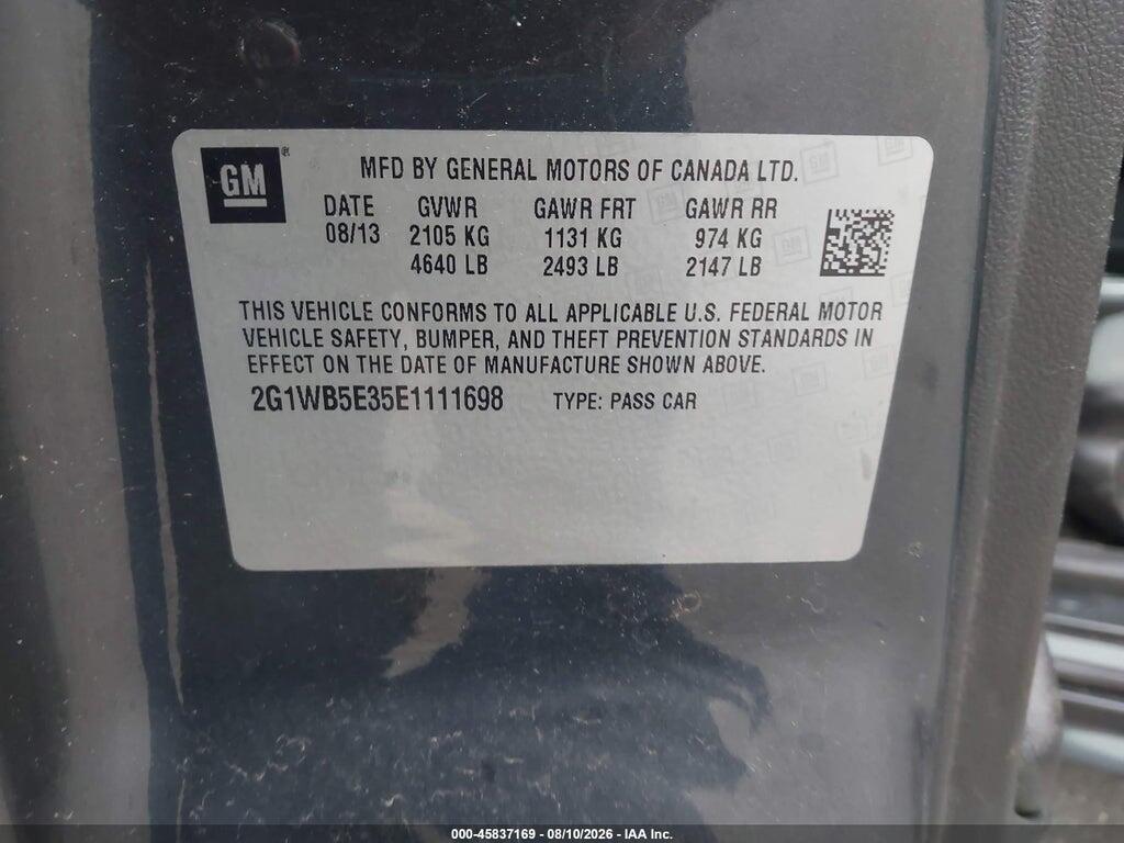 2G1WC5E31E1145134 2014 CHEVROLET IMPALA LIMITED photo no. 9