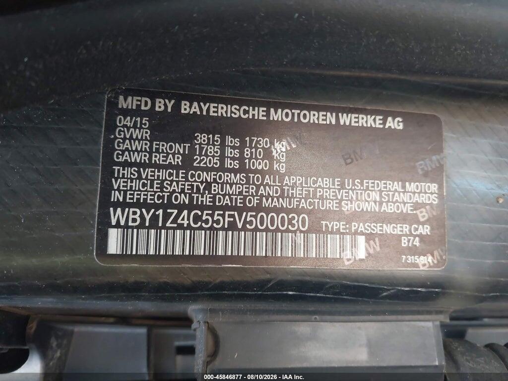 WBY1Z4C55FV500030 2015 BMW I3 photo no. 9