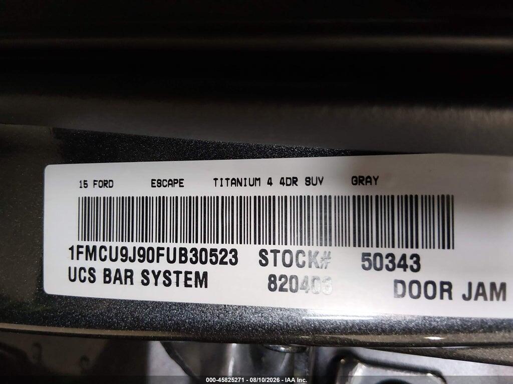 1FMCU9J90FUB30523 2015 FORD ESCAPE photo no. 9